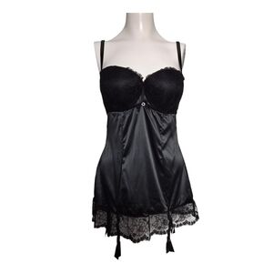 Intimissimi Lingerie Corset Baby doll Adjustable Hook Eye Garter Lace sz 38B NWT